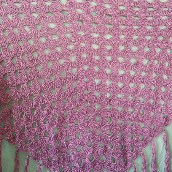 🧿 clearance sale 🧿 Metalic purple  Spring shawl - Picture 4 of 6